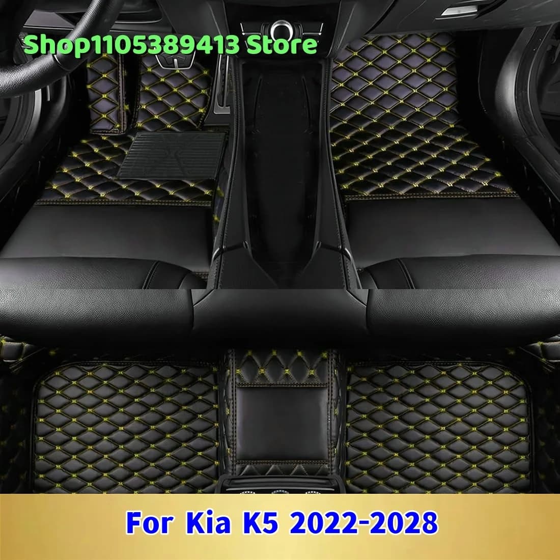 Tappetini Auto in Pelle Personalizzati per Kia K5 2022 2023 2024 2025 2026 2027 2028 - Accessori e Tappeti