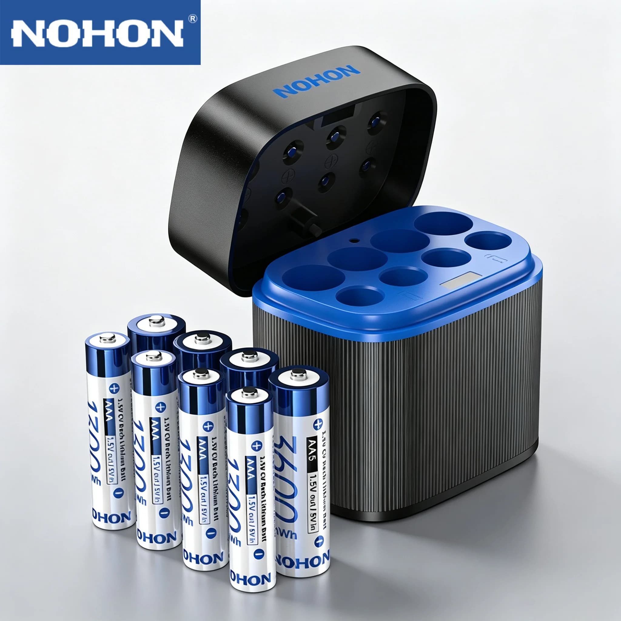 NOHON AAA Rechargeable Battery 1300mWh/AA 3600mWh 1.5V for Toy Game Console Mouse Remote Control Bell Blood Pressure Monitor
