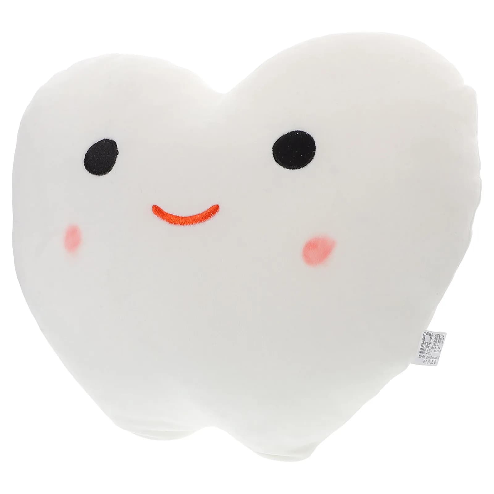 Cuscino a forma di dente, morbido e imbottito, per letto e ufficio, supporto lombare e per le gambe, articolo decorativo carino per la camera da letto, promemoria dentale