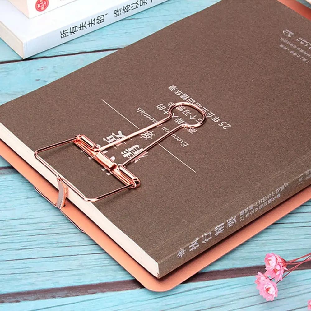 Durable A4/A5 Metal Clipboard Clip Multifunctional Hangable File Folder Paper Storage Organizer Office Stationary