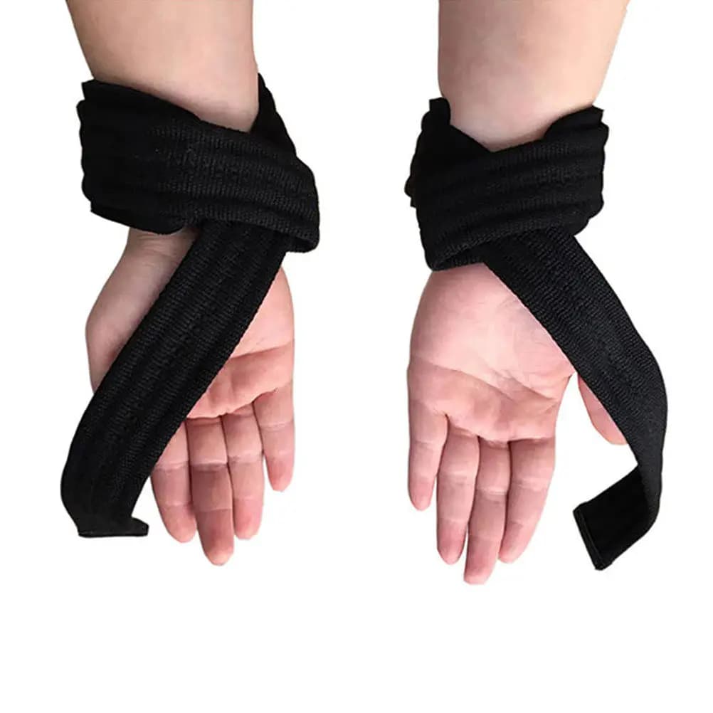 1Pair Heavy-Duty Weight Lifting Straps with Soft Cotton Padding Snug Adjustable Fit for Bodybuilding Dumbbell Barbell Exercise