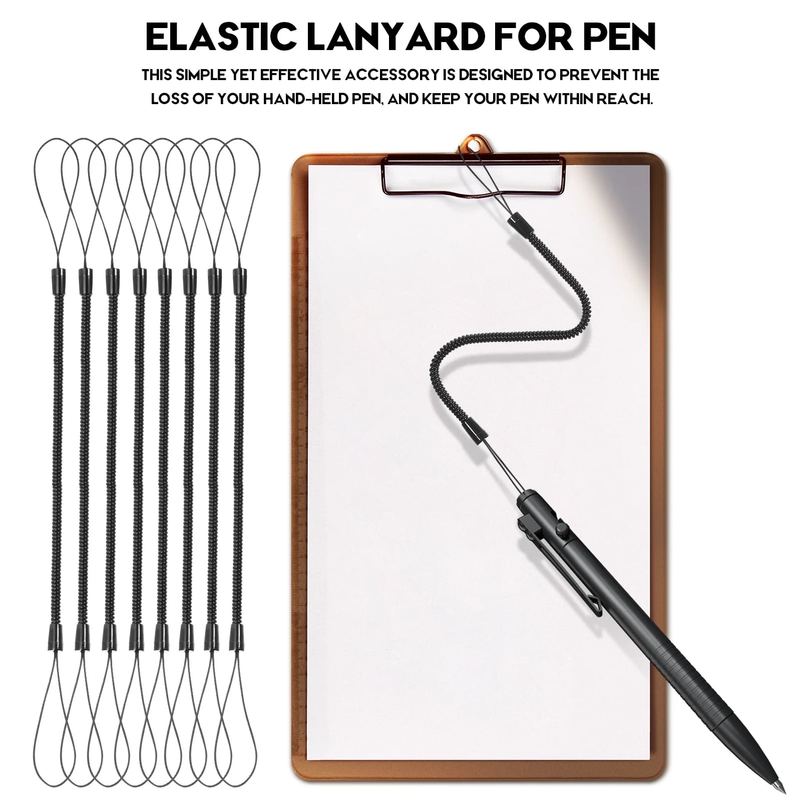 8 pezzi penna stilo cavo a molla stilo cavo elastico cordino corda a molla penna elastica cordino cinghie a molla per penna touch