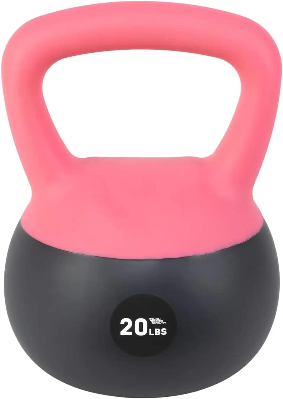 Kettlebell Morbido da 20LB, Riempito con Sabbia di Ferro, Guscio in PVC, Base Antiurto, Impugnatura Extra Larga per Allenamento di Forza