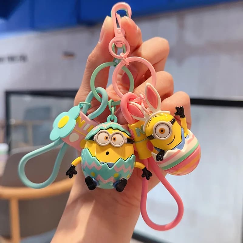 Portachiavi Minions Carini a Forma di Cartone Animato per Ragazze, Trendy, per Coppie, Borsa, Piccoli Regali Decorativi Squisiti per Ornamenti da Zaino