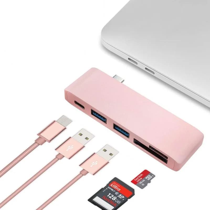 Hub USB C a TF SD Reader Slot Hub 3.0 PD Thunderbolt 3 adattatore Hub USB C per MacBook New Pro Air 12 13 15 16 2020 2019 A2141