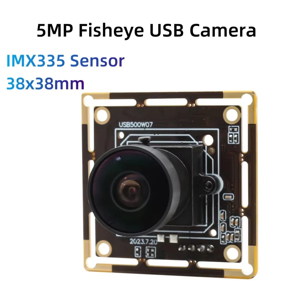 ELP 5MP 30fps USB camera module Target Fisheye IMX335 CMOS Mini industrial webcam for artificial vision for Windows Mac Raspberry Pi