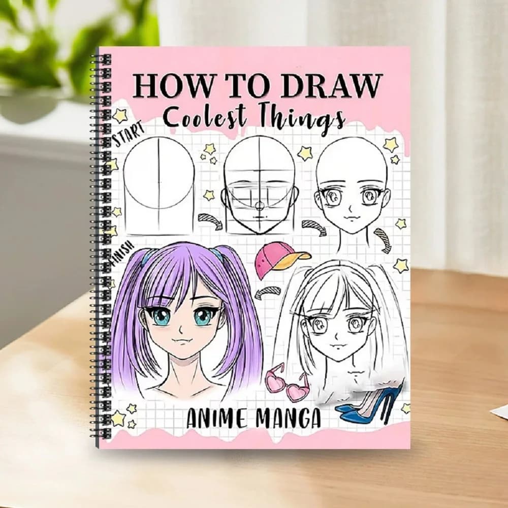 Anime Manga Sketching Tutorial Guide - How to Draw the Coolest Characters - English Book