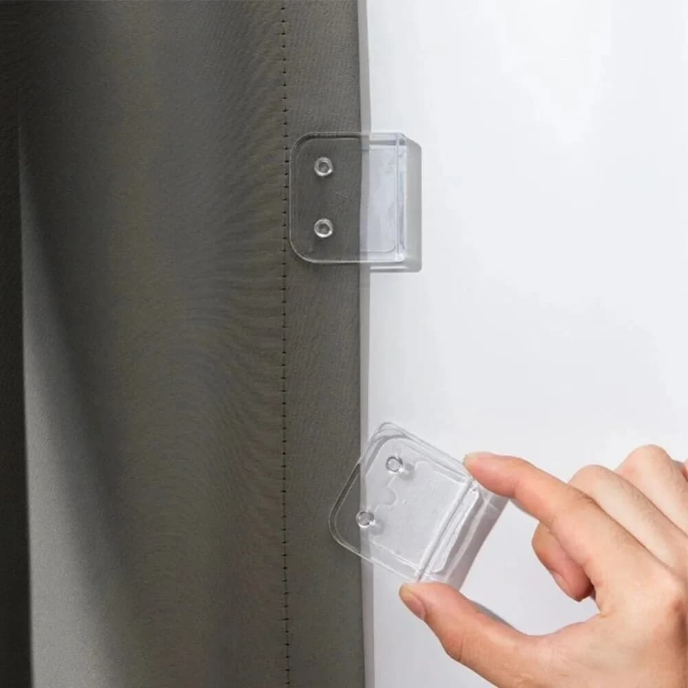 1/2/4 pezzi clip per tende da doccia clip per tende da doccia autoadesive antivento anelli per tende da toilette clip di supporto accessori per il bagno
