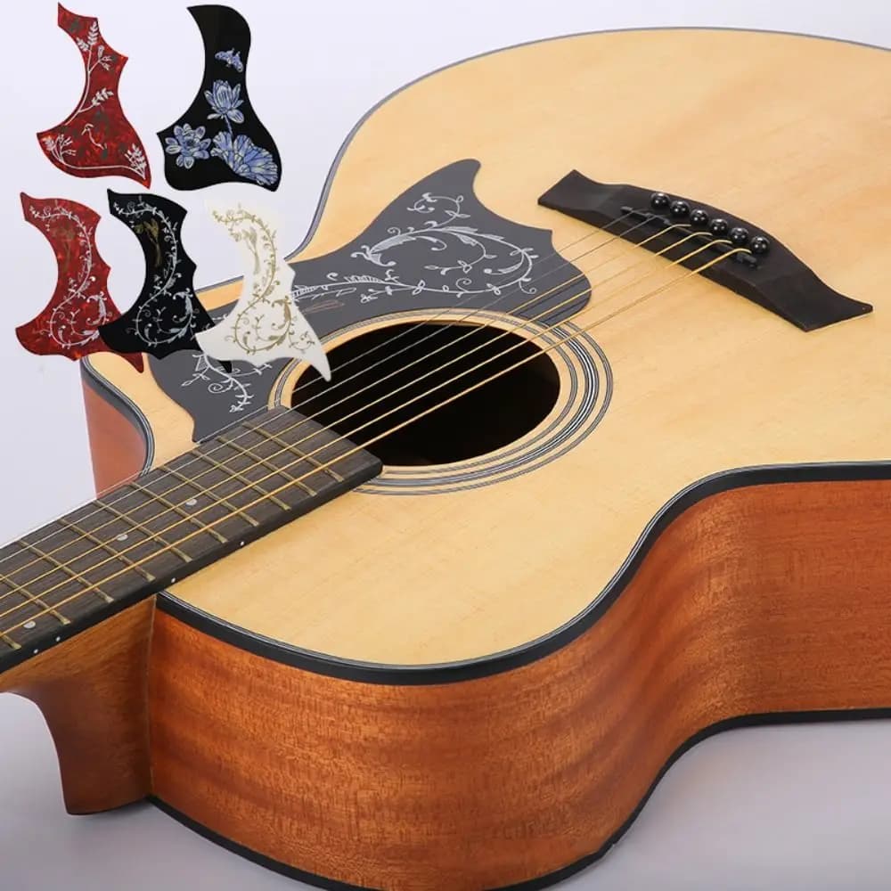 Nuovo Pickguard Autoadesivo per Chitarra Acustica Folk, con Motivo Stampato a Forma di Uccello, Adesivo Protettivo Fai-da-te in ABS Anti-graffio