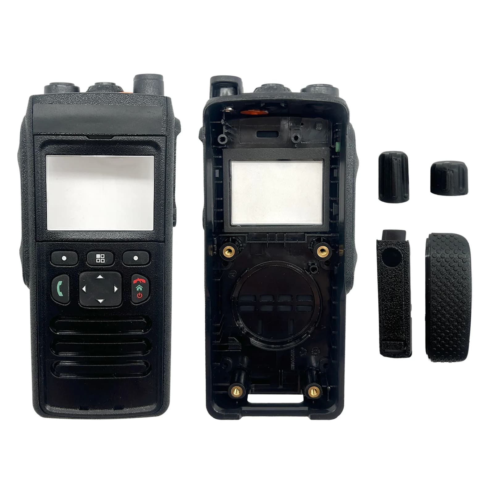Kit di ricambio per walkie-talkie: custodia con tastiera e cover anteriore per radio bidirezionale MTP3100, colore nero