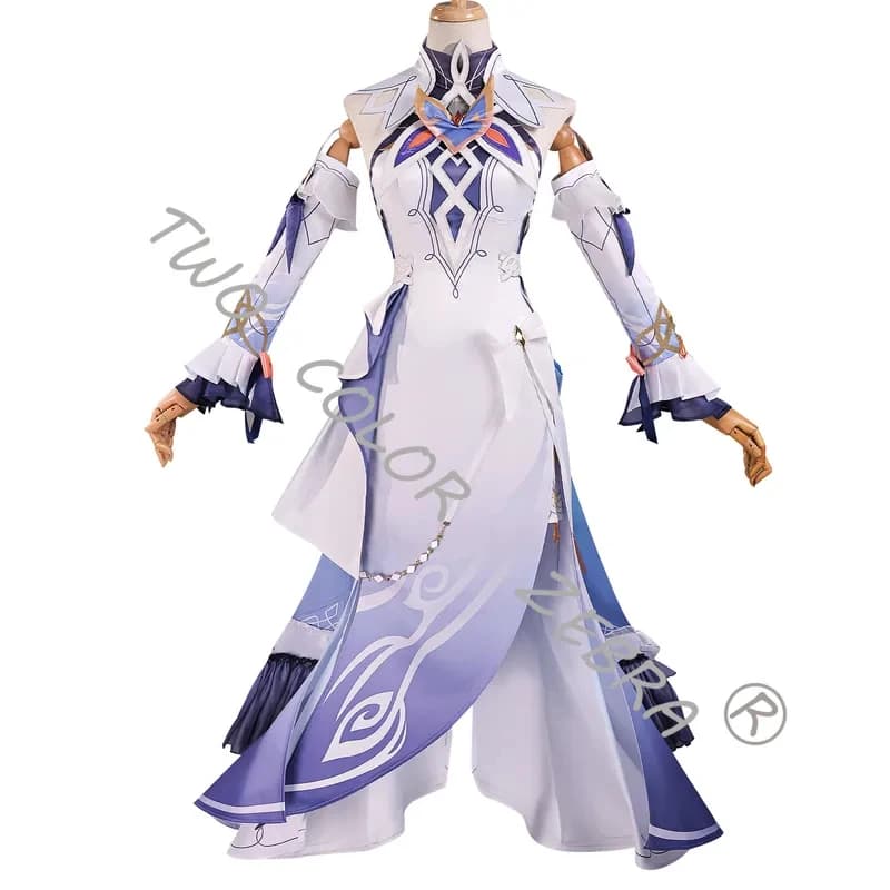 A;3\v,7'd/Game Genshin Impact Nicole Reeyn Cosplay Costume Wig Dress Props Full Set Uniform Halloween Party Role Play c;3;h\7.l/