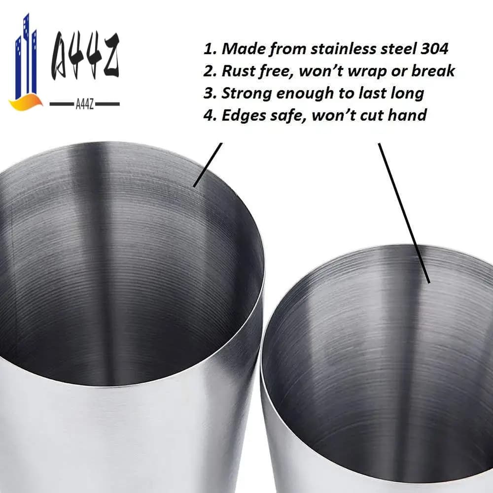 A44Z-Set da barista per baristi professionisti e bar di famiglia, set da 5 pezzi di shaker per cocktail Boston