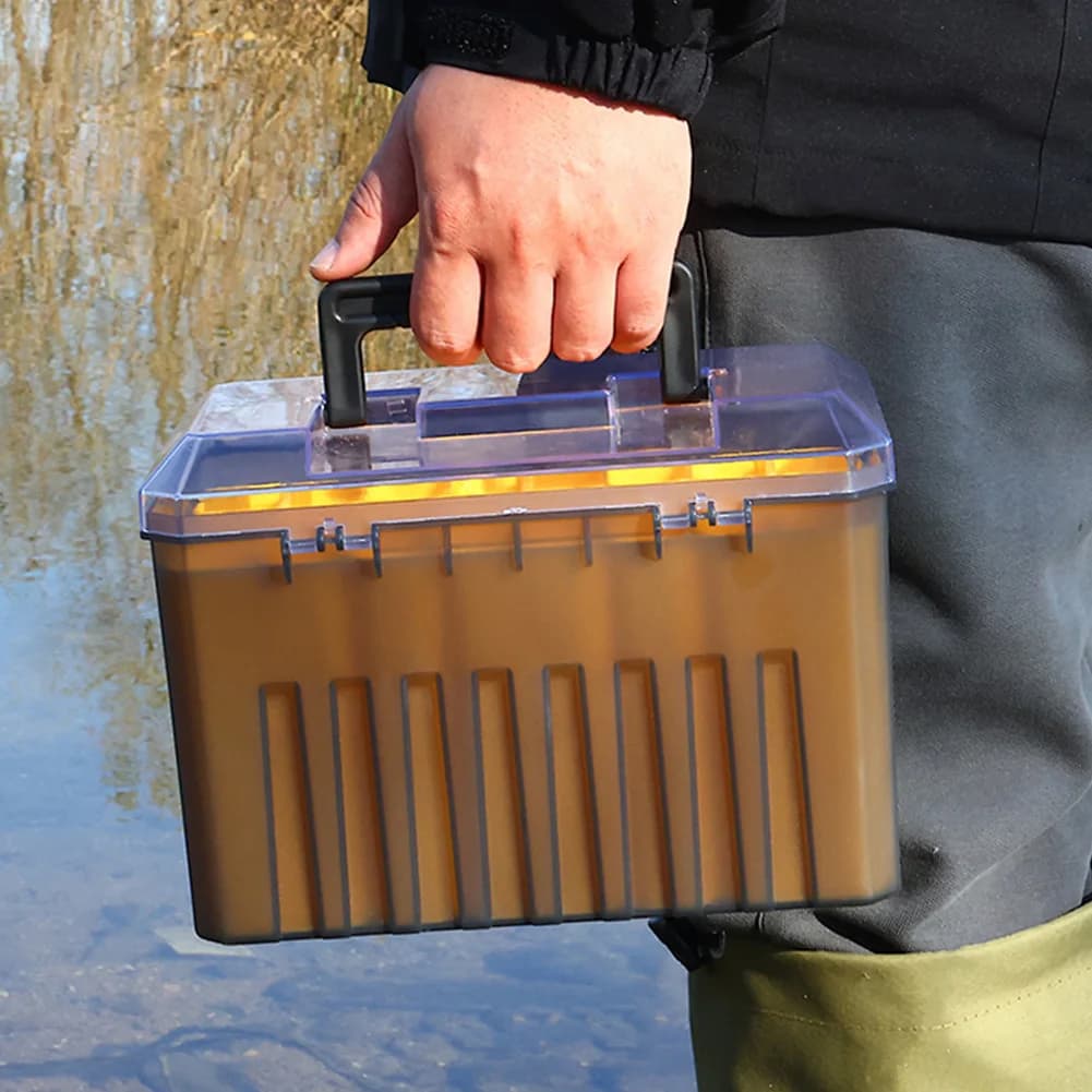 Fishing Equipment Box, Organizer for Calamaro baits, Plastic Container for Dure baits, Marine Tools Case