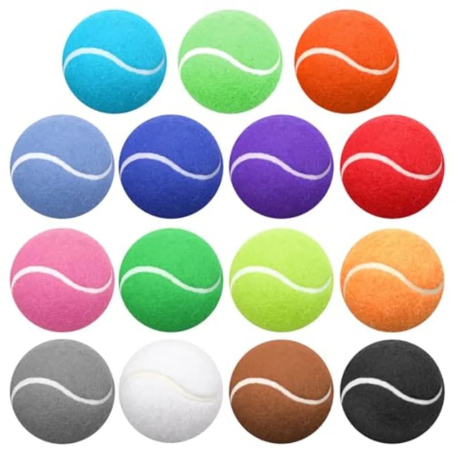 45 Palline da Tennis per Cani, Palline Colorate da 2,5 Pollici per Addestramento di Cani Grandi, Medi e Piccoli