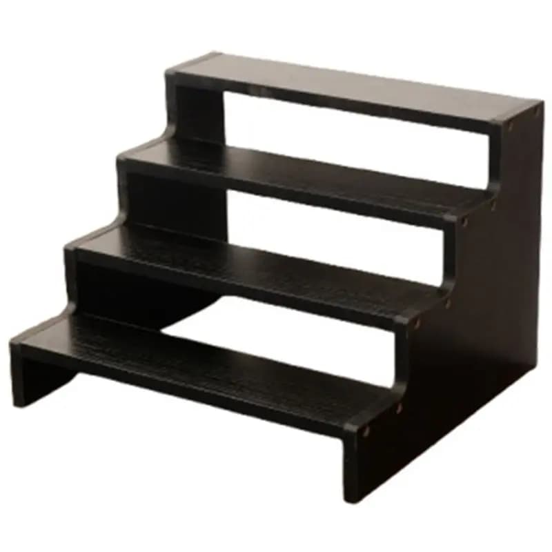 AB41-Cologne Organizer For Men, 4 Tier Wooden Cologne Display Stand, Waterproof Anti-Slip Perfume Shelf Riser, Wood