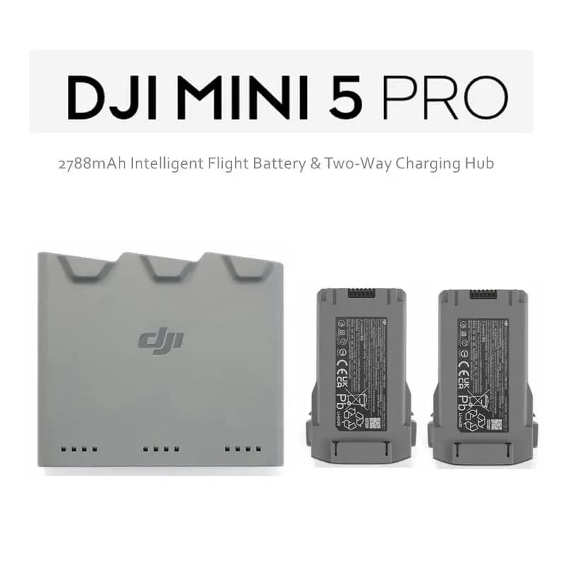Batteria originale DJI da 2788mAh per drone, hub di ricarica bidirezionale per accessori di volo DJI Mini 5 Pro