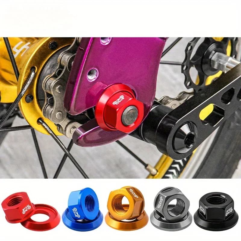Flangia dado mozzo bici 3/8 prima vite di bloccaggio ruota posteriore Bullone in lega di alluminio MTB bicicletta da strada