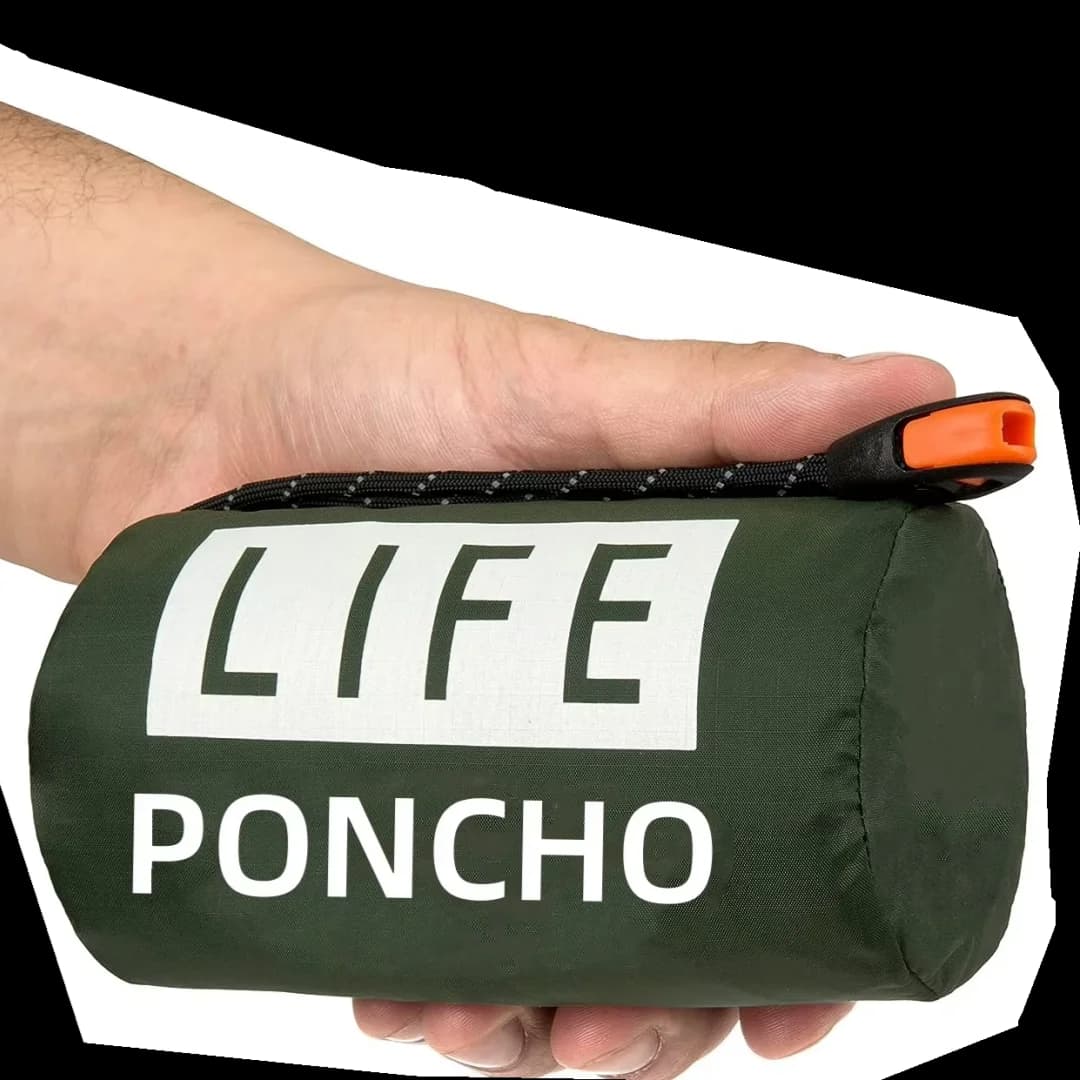 LIFE poncho Sopravvivenza di emergenza Poncho antipioggia Sopravvivenza termica Spazio impermeabile Riflettente termico impermeabile per escursioni in campeggio