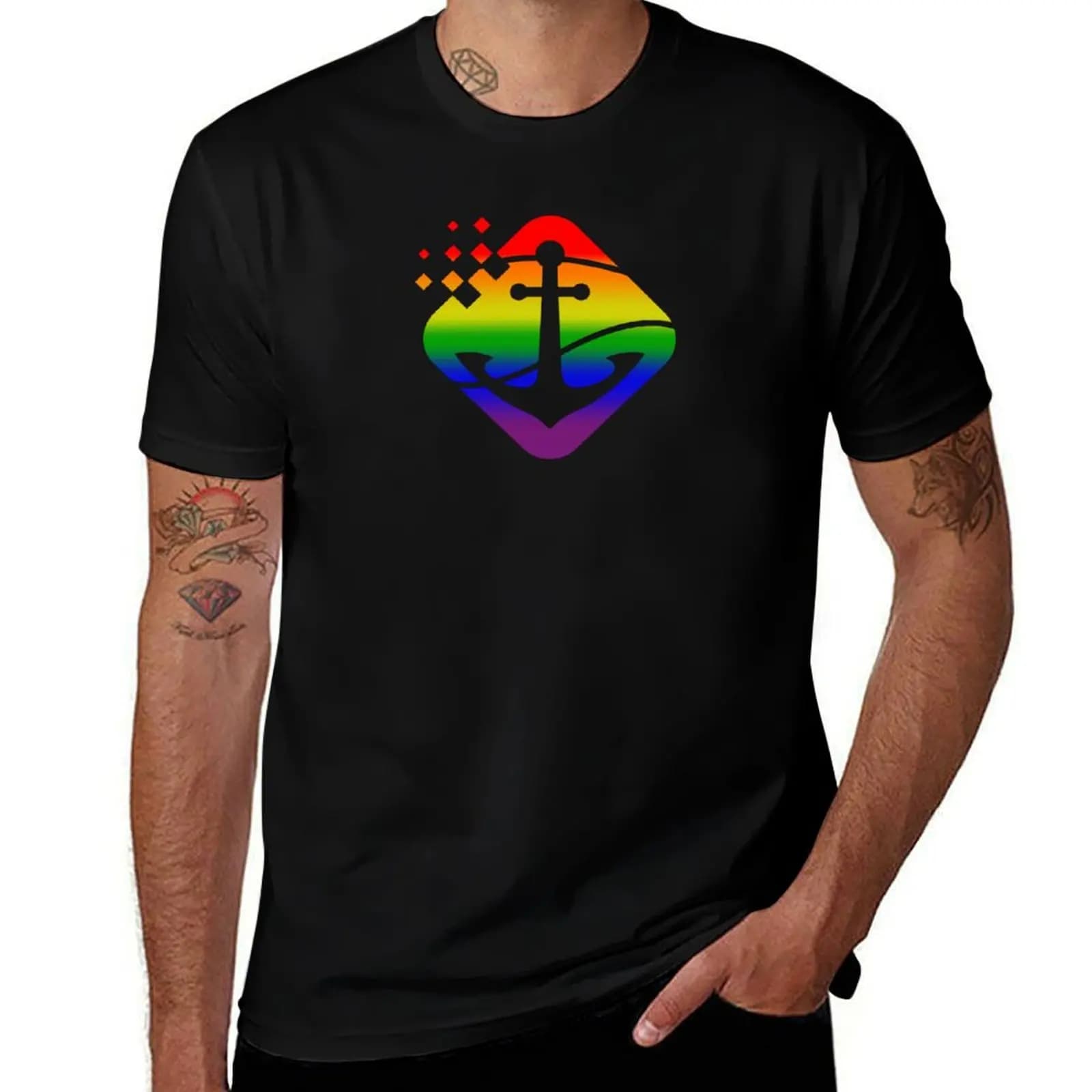 T-shirt Nautical Pride, Anchor Pride, Boating Pride, maglietta in cotone a maniche corte per sport attivi