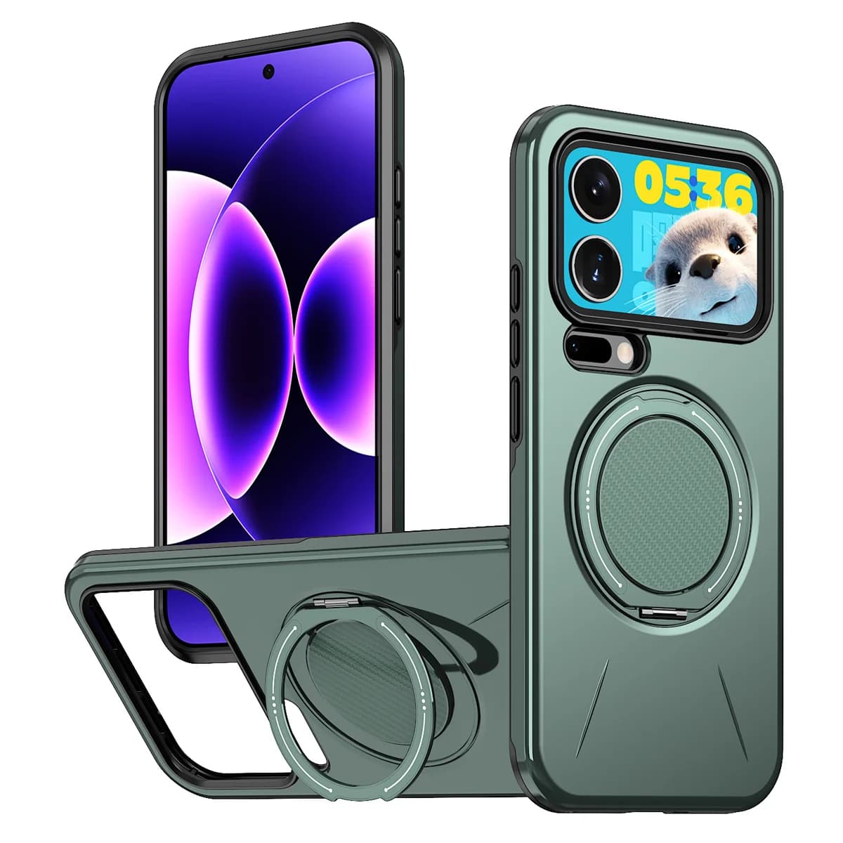 Custodia Protettiva Antiurto per Xiaomi 17 Pro Max 15T Pro 360 ° Supporto Magnetico Rotante in Metallo per Cover Xiaomi 14T Pro