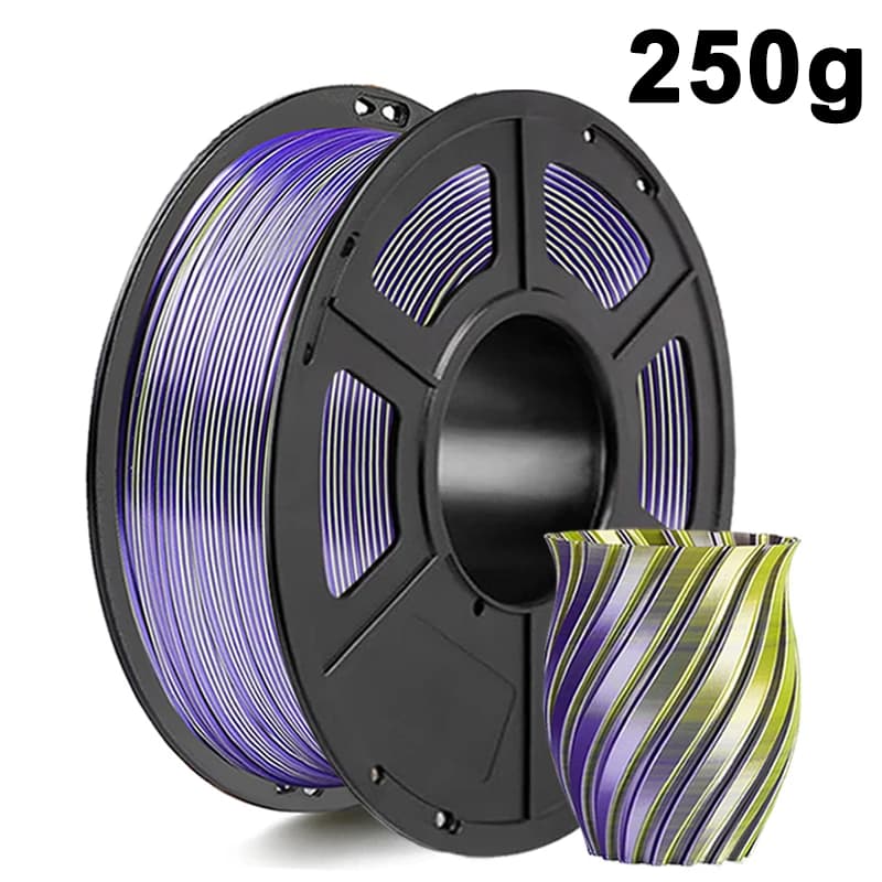 250g 500g 1Kg Double Color PLA Silk Purple Yellow Thread 3D Printer 2 Colors Yellow Silk Purple 1,75mm Pla 3D Printing Material