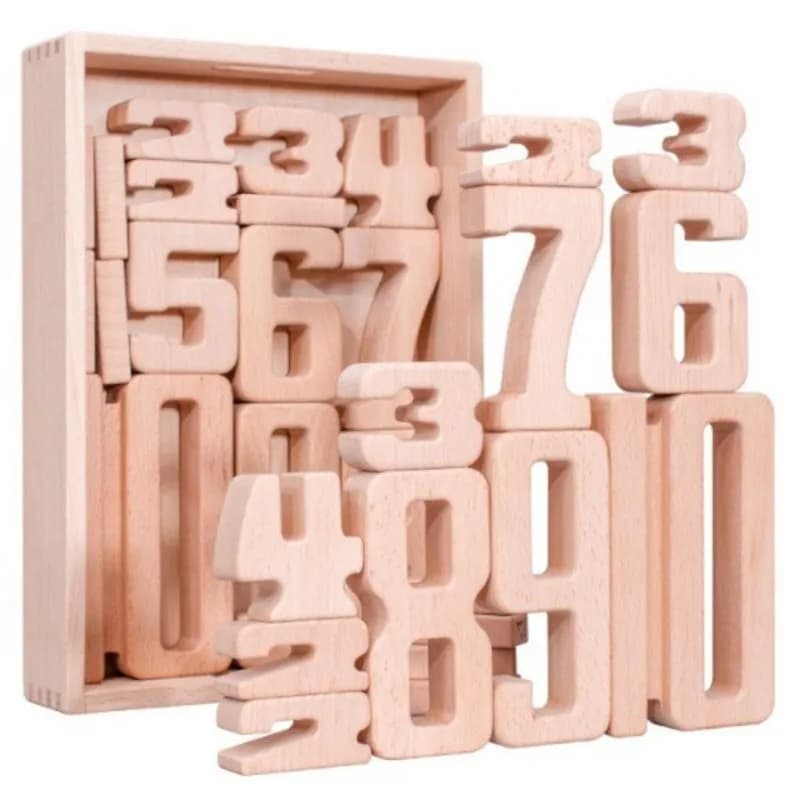 Numeri di legno Building Blocks matematica giocattoli digitali Baby Balance Toy Montessori Educational Natural Nordic Wood Toys For Kids