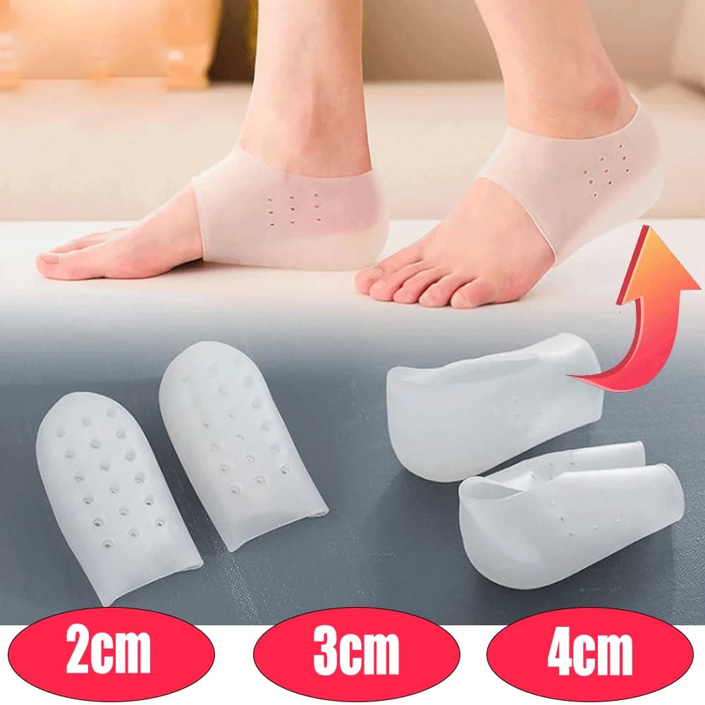 Invisible silicone soles for inner height Lifting Increase socks Protection for outer feet Pad Man Woman Heel cushion Hidden insole