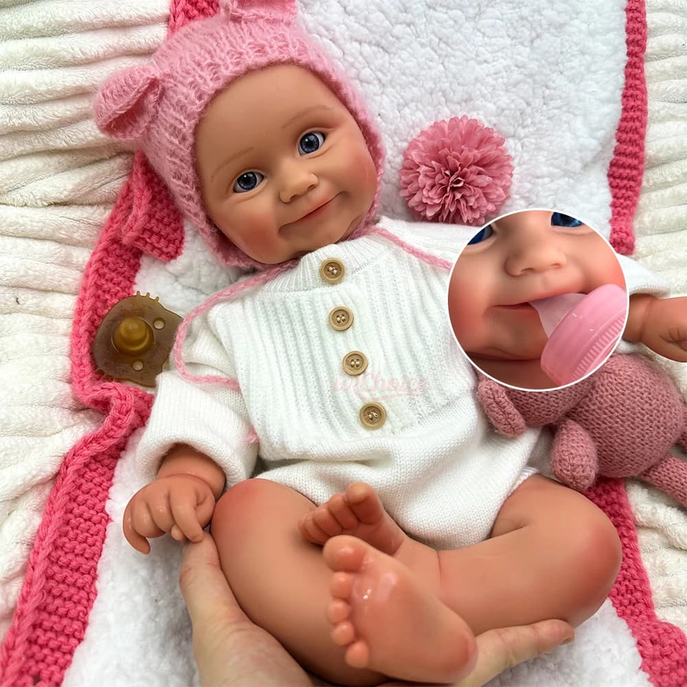Doll Reborn Realistic in Silicone Soft 50 cm, Washable, with Succhietto function, for Care of Patients with Alzheimer
