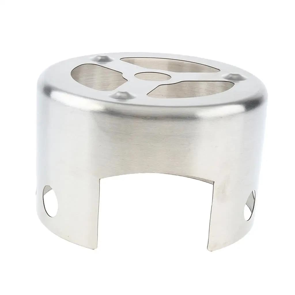 Portable Support for Camping Alcohol Stove, Stainless Steel, Round, for Picnic, BBQ, Hiking and Open Kitchen