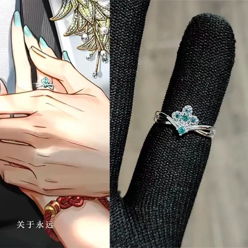 Anime Cartoon Light and Night Sariel Ring Unisex Cosplay Adjustable Rings Party Accessories Jewelry