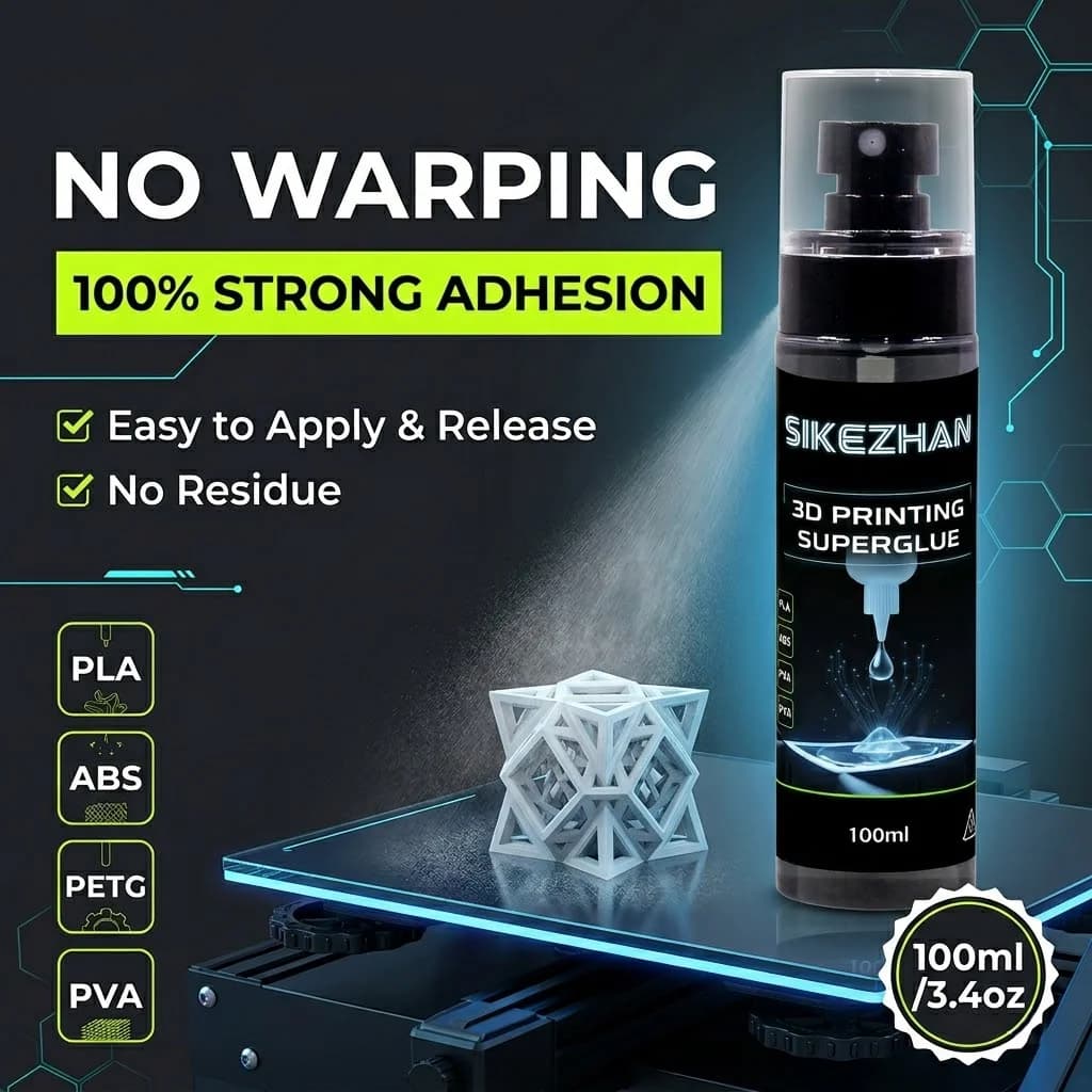 3D Printer First Layer Adhesive Anti Warp Bed Glue for PLA ABS PETG TPU Clean Removal After Cooling for Glass PEI Sheet 126