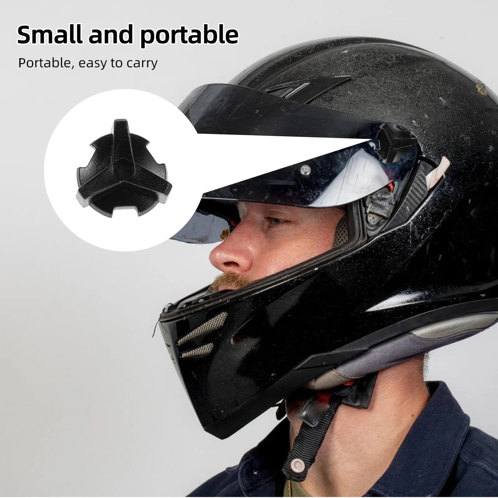 Set di viti per visiera universali nere da 3 pezzi compatibili con la maggior parte dei caschi da moto e dirt bike, viti per visiera affidabili e con montaggio sicuro