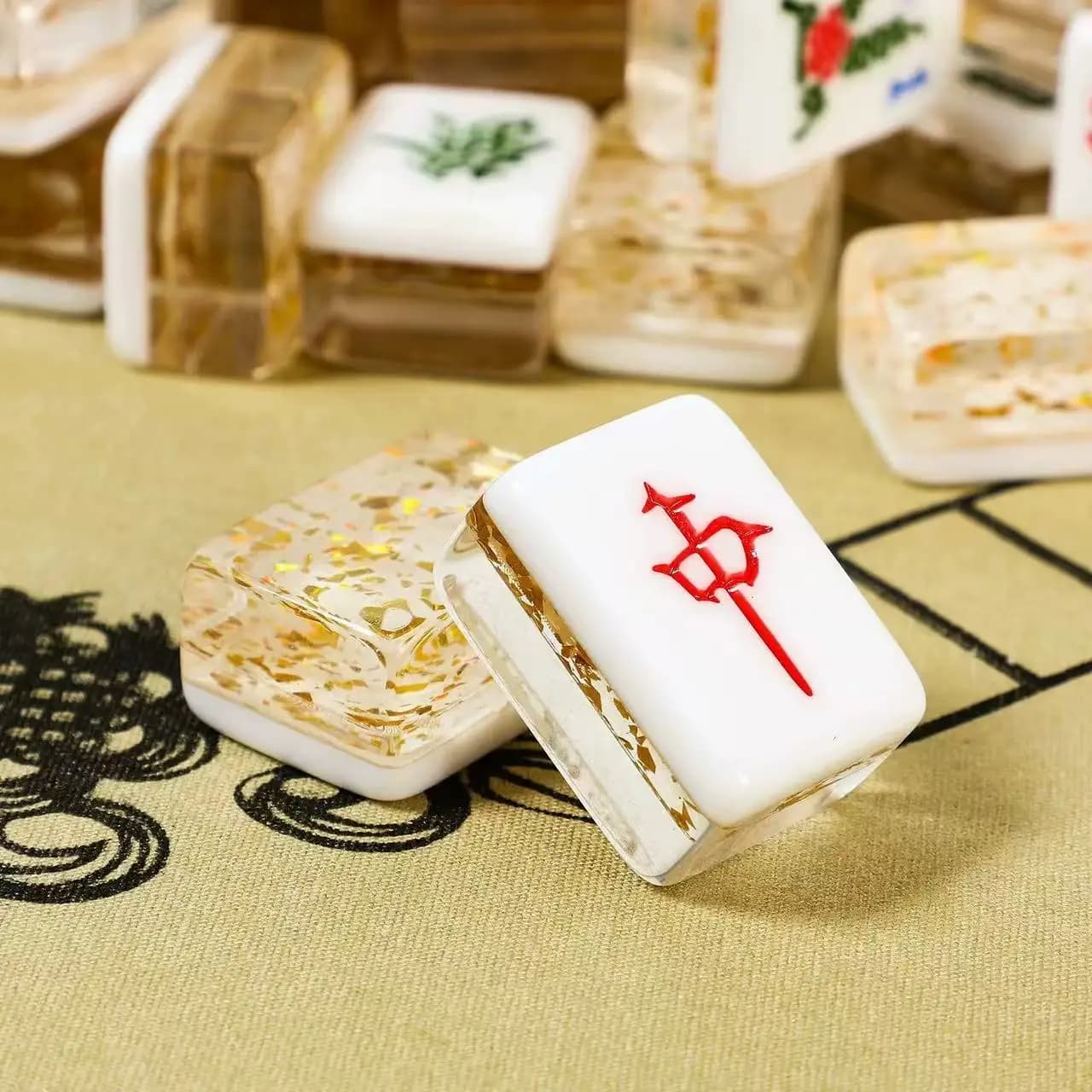 Tessere di Mahjong in acrilico personalizzate Cina, America, Singapore