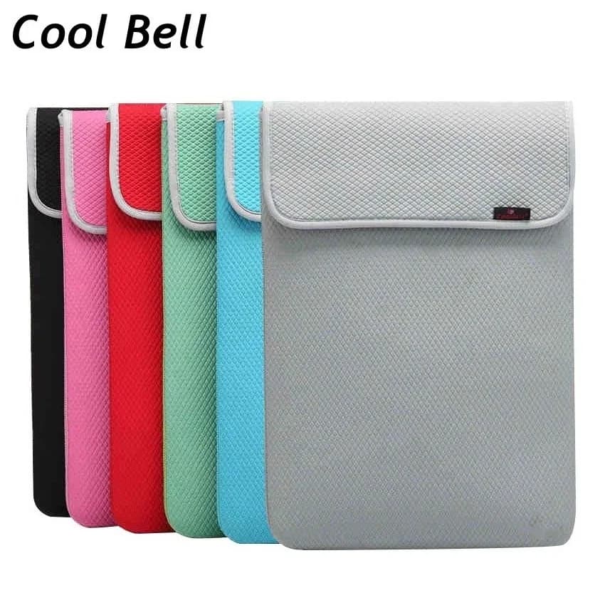 Borsa per laptop con custodia a maniche di marca Cool Bell 8,10,13,14,15.6,17.3 pollici per PC notebook MacBook Air Pro, DropShip