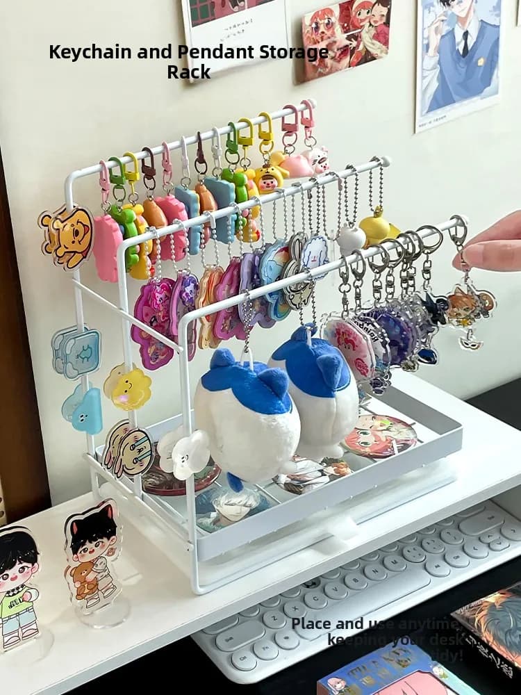 Keychain display, Organizer for Pendants and Earrings, Iron, Simple Style, for All, to Store and Show