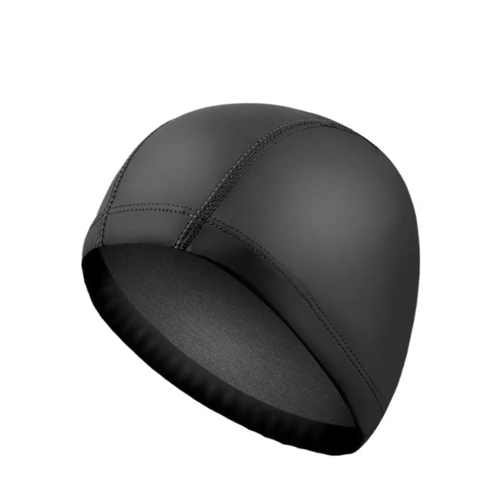 PU PU Fabric Swimming Cap Waterproof Long Hair Available Waterproof Swim Pool Hat Flexible Protect Ears Long Hair Swimming Hat