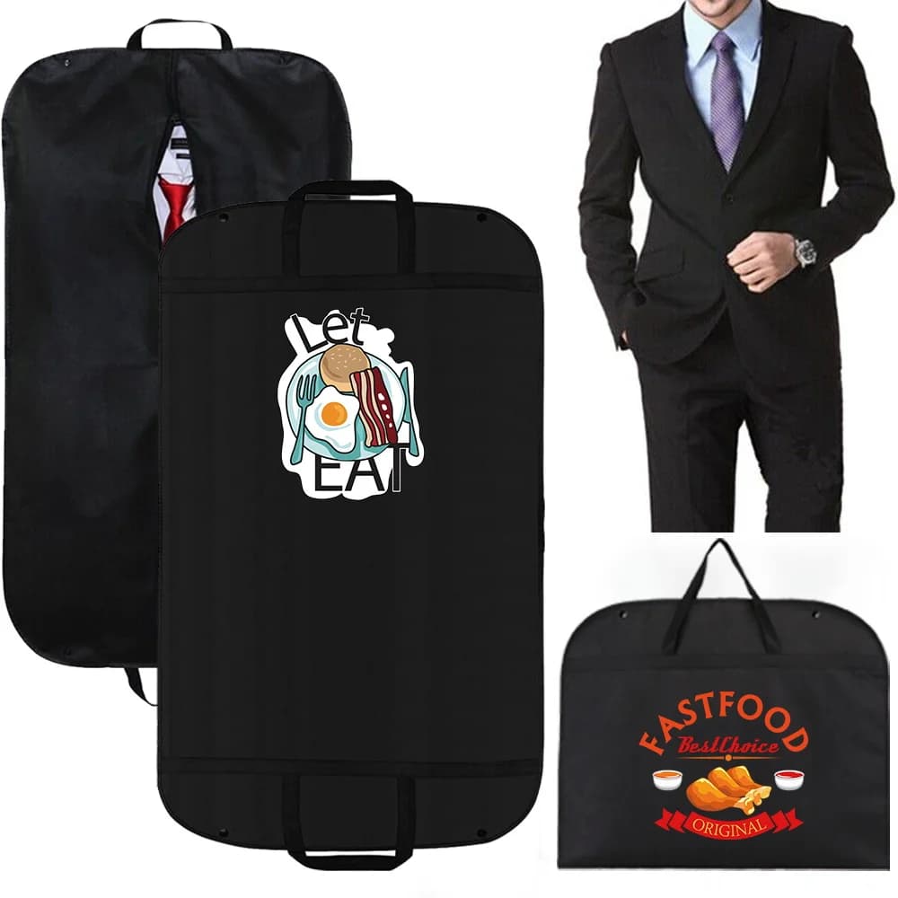 Suit Dress Clothing Covers Dust Cover Wedding Coat Storage Bag Food Printing Garment Bags Wardrobe Hanging Clothing Organizers