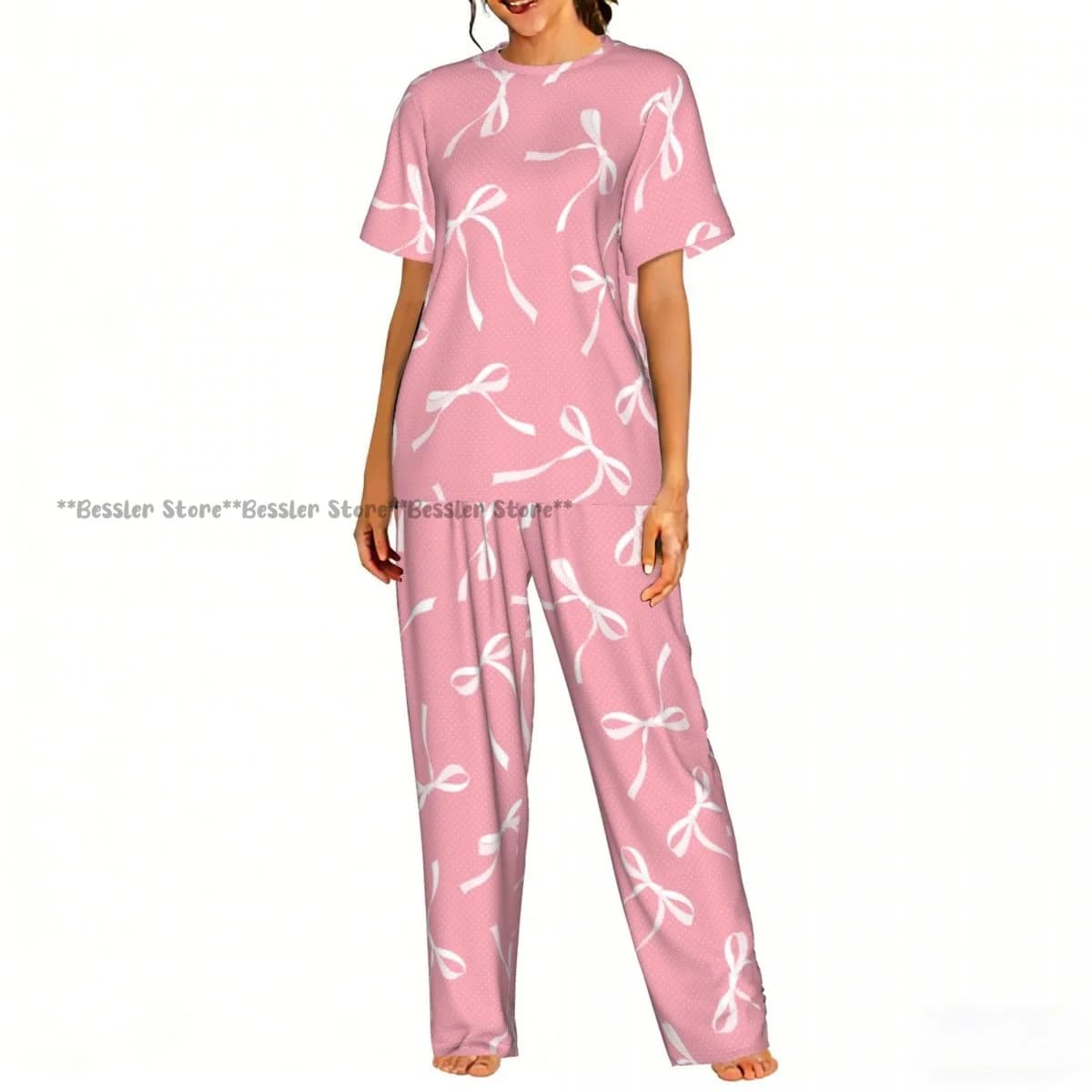 Comfortable Women's pyjamas with Pattern in Flakes, Set in Sleeves Court for Sleep
