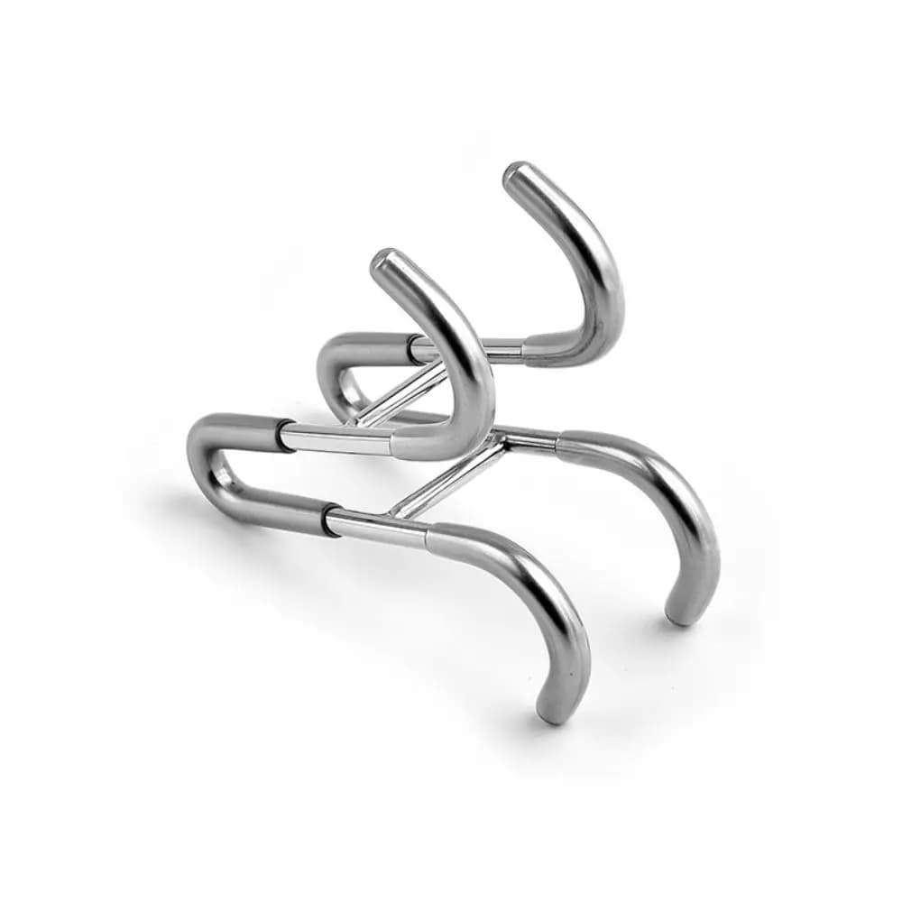 Double S-Shape Shower Door Hooks Stainless Steel Free Punching Bathrobe Hanger Multifunctional Bath Ball Holder