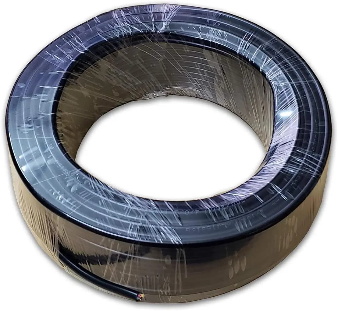 Cavo in Rame Nudo a 4 Conduttori RVV 22 AWG da 30 Metri per Videocitofono, Campanello, Allarme di Sicurezza, Guaina Nera