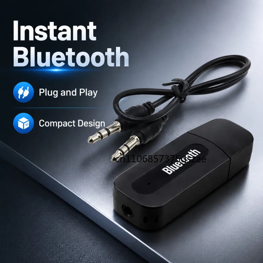 3.5mm Jack Bluetooth-compatible Audio Receiver Stereo Bluetooth-compatible AUX RCA USB for Smart Phone Wireless Music Adapter