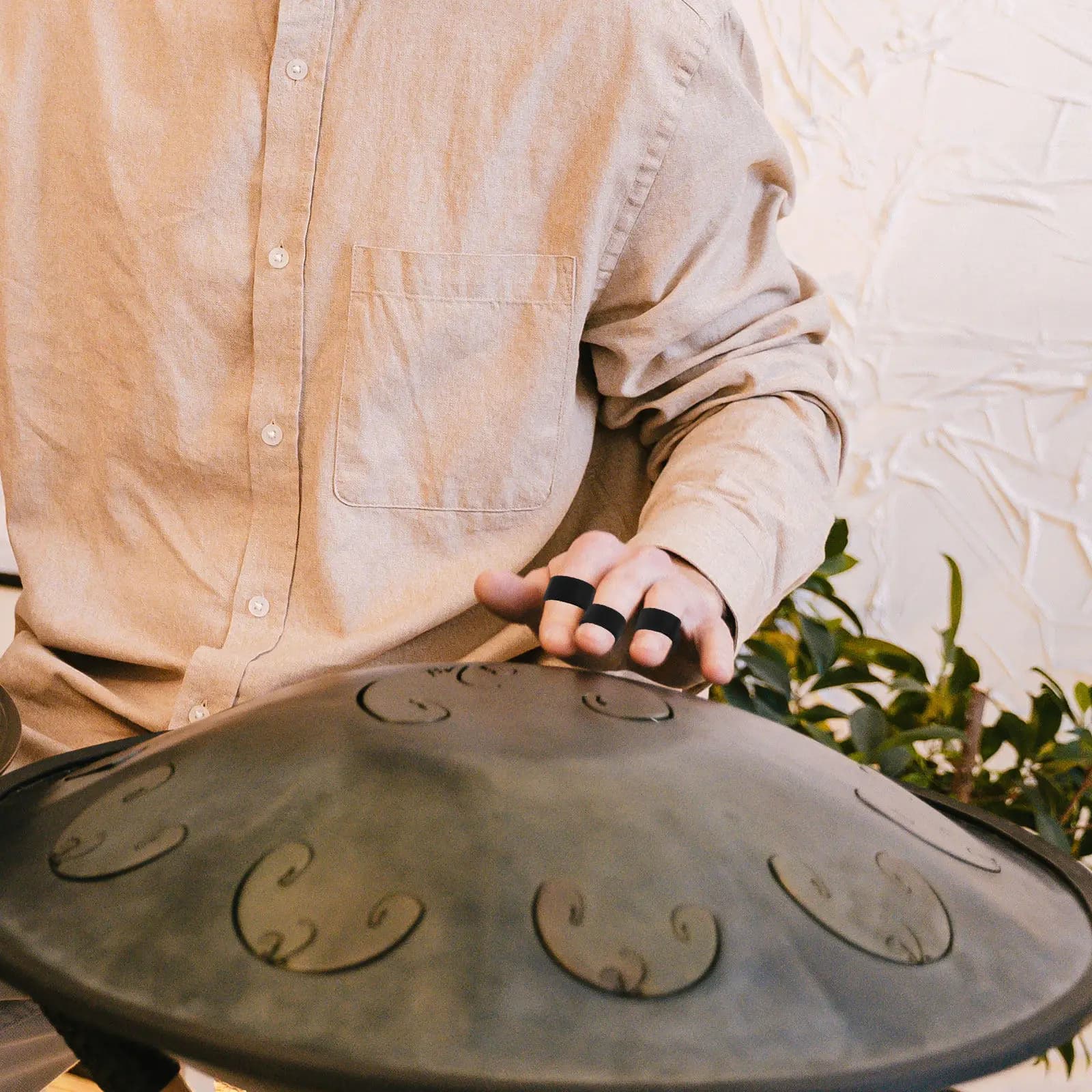 8 Pezzi Guanti in Silicone per Dita per Percussioni, Copri-Bacchette per Air Drumsticks, Tongue Drum e Percussion Pad - Controllo Preciso Migliorato