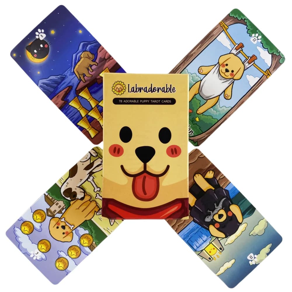 Carte dei tarocchi Labradabili Design simpatico cane Un mazzo da 78 Oracle Visioni inglesi Edizione divinazione Giochi Borad