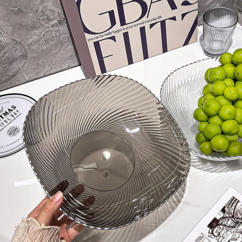 Frutta secca per la casa, vassoio per frutta in plastica semplice e lussuoso, vassoio per dolci da tavolino da salotto, vassoio per caramelle di alta gamma per reception.