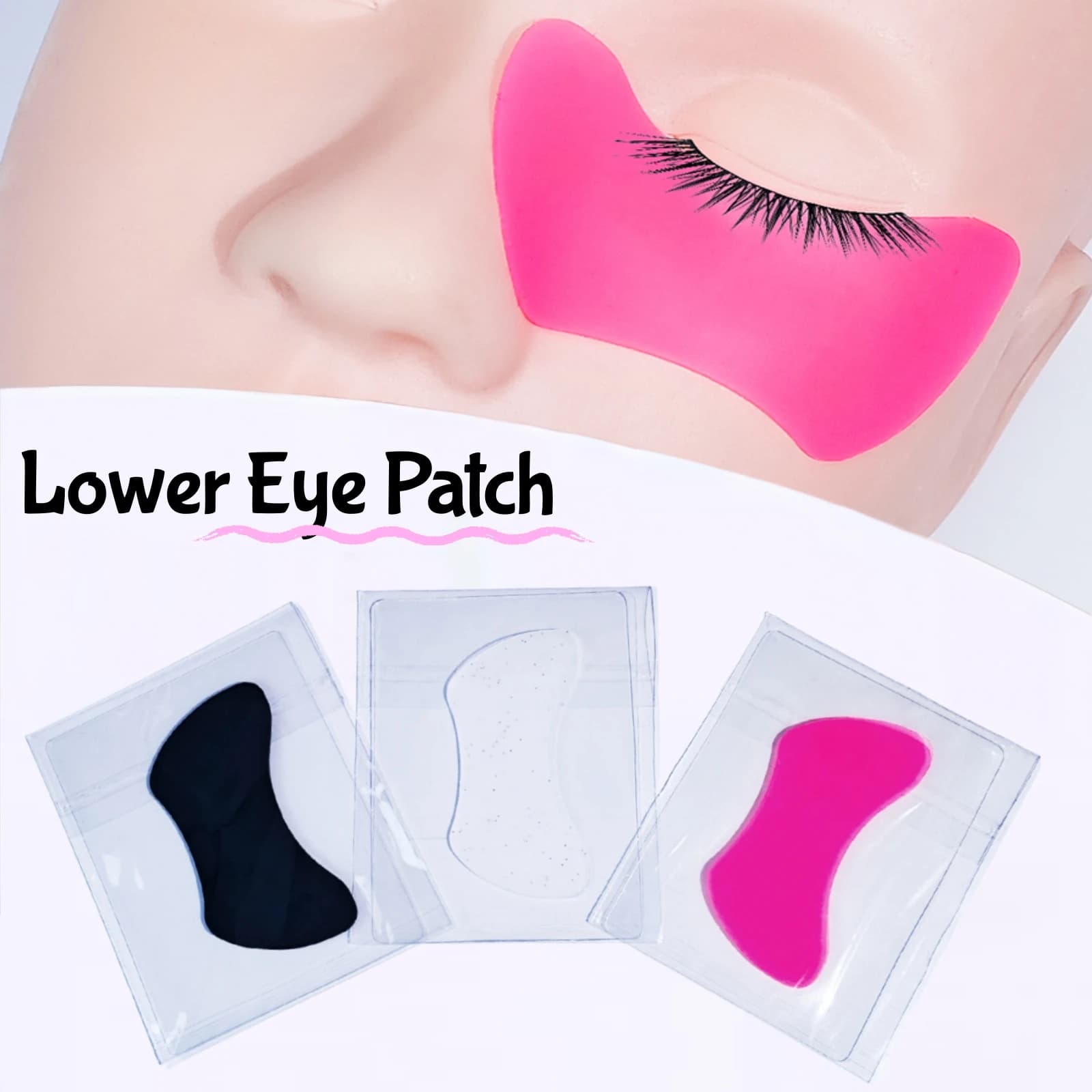 Libeauty Riutilizzabili 2 Pezzi Cuscinetti per Gli Occhi Striscia di Silicone Lash Lift Shield Estensione Delle Ciglia Super Appiccicoso Sotto Gli Occhi Gel Patch Strumento di Bellezza