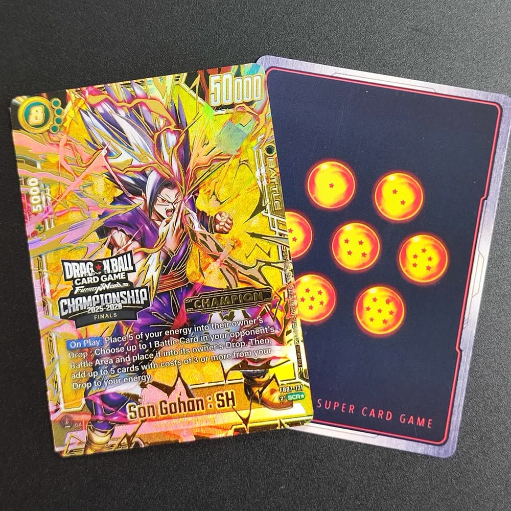 Carta Collezionabile Dragon Ball Son EN Champion Son Gohan.SH FB07-121 Super Rara, Carte Classiche Anime Singole, Giocattoli