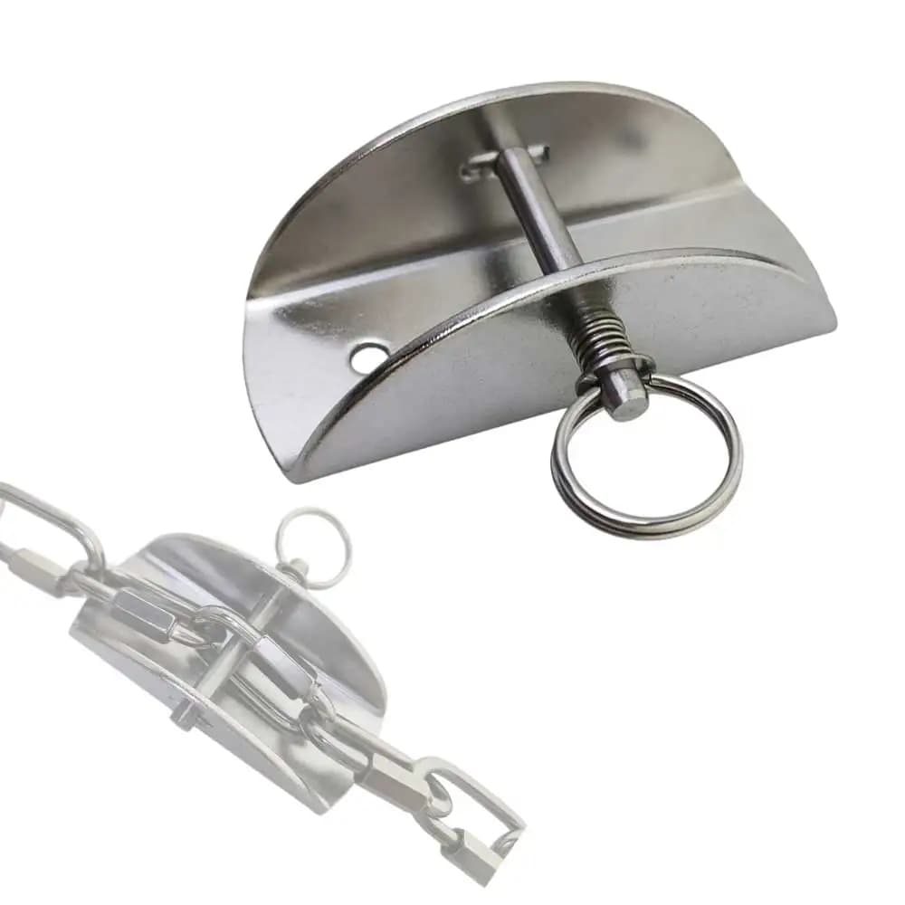 Fermo per catena ancora in acciaio inossidabile da 16 mm per yacht a vela, con perno, dispositivo di bloccaggio per barche e imbarcazioni a vela, hardware per ormeggio