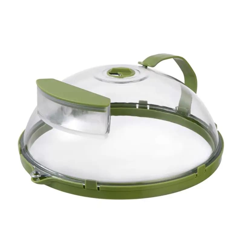 Copertura per microonde CKFAM con maniglia e contenitore per acqua, copertura trasparente anti-schizzi per alimenti