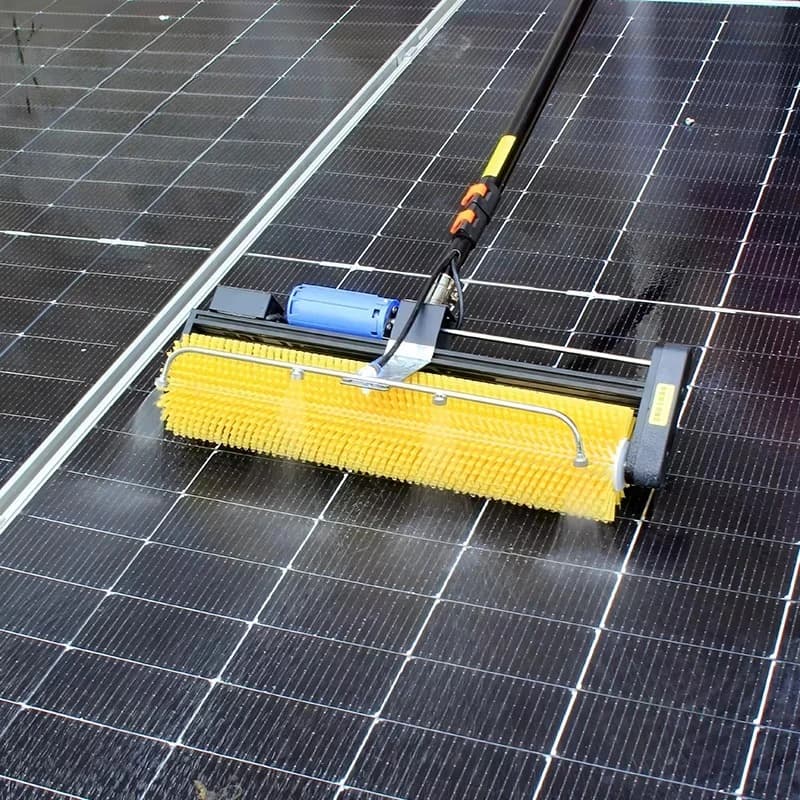 Spazzola per la pulizia dei pannelli solari Spazzola per la pulizia dei pannelli solari rotanti Macchina robot Ricaricabile per attrezzature fotovoltaiche per tetti Spazzole Robot