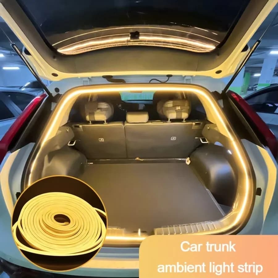 Striscia flessibile per luce ambientale a LED 5m DC12V per Tesla Model Y 3 S dopo il bagagliaio Frunk Lampada decorativa per interni in silicone per auto Lampada fai da te